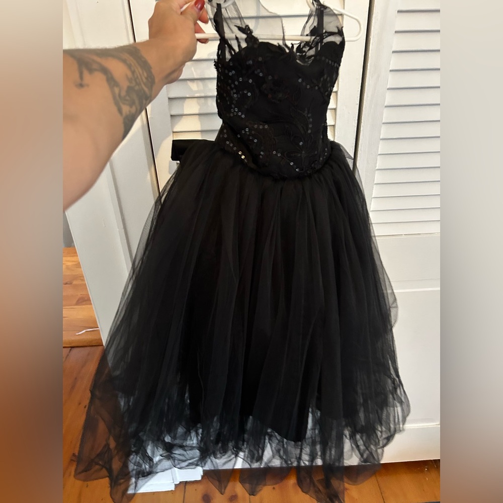 Black flower girl dress size 5 - Picture 5 of 7